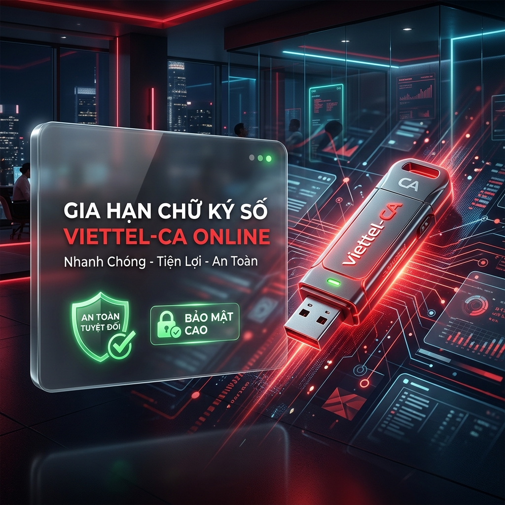 Gia hạn chữ ký số Viettel CA chính hãng online qua UltraView